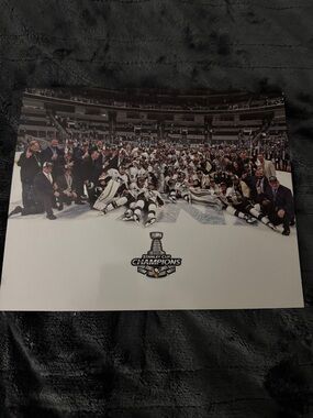 2016 Stanley Cup Champions Team Photo Poster - White/Black